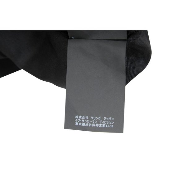 Saint Laurent YSL Black Embroidered Crystal Asymmetrical Short Skirt Size F38 - Picture 11 of 12